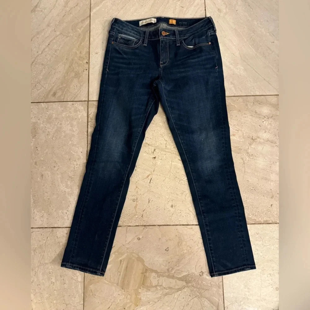 Pilcro and the Letterpress Dark Blue Skinny Jeans